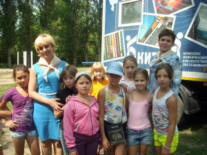 КИБО в лагере имени Гагарина: библиотекарей приняли в ряды юных гагаринцев