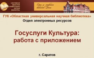 Видеообзор «Госуслуги Культура: работа с приложением»